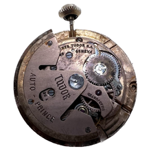 Load image into Gallery viewer, Tudor Oyster Prince caliber 390 automatic movement with dial and gold tone hands for repair or parts