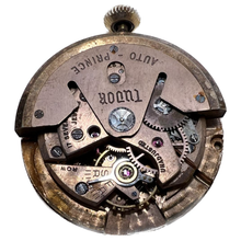 Load image into Gallery viewer, Tudor Oyster Prince caliber 390 automatic movement with dial and gold tone hands for repair or parts