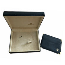 Load image into Gallery viewer, Vintage Rolex Cellini black leather box with card holder 49.00.71