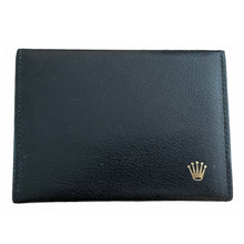 Load image into Gallery viewer, Vintage Rolex Cellini black leather box with card holder 49.00.71