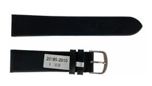 Load image into Gallery viewer, Waterproof black smooth leather strap for watch 20 mm