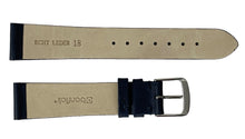 Load image into Gallery viewer, Waterproof dark blue leather watch strap 18 mm