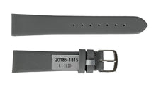 Load image into Gallery viewer, Waterproof light grey smooth leather strap for watch 18 mm