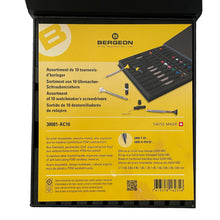 Load image into Gallery viewer, Bergeon 30081-AC10 set of 10 INOX screwdrivers in box for watchmakers