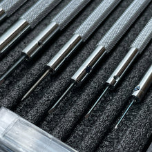 Load image into Gallery viewer, Set of 7 screwdrivers 0.60 to 2.00 mm in plastic box with spare blades Beco Technic