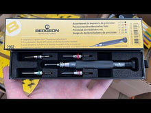 Load and play video in Gallery viewer, Bergeon 7902 precision screwdrivers with 5 quick adapters