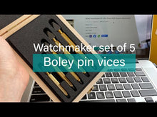 Load and play video in Gallery viewer, Boley watchmaker assortment of 5 pin vices with square adjustmen