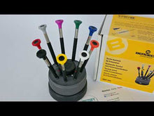 Load and play video in Gallery viewer, Bergeon 6899-S09 watchmaker ergonomic screwdrivers on a rotating base
