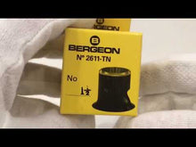 Load and play video in Gallery viewer, Bergeon 2611-TN № 3.5 watchmaker eyeglasses loupe biconvex air, magnification x2.8