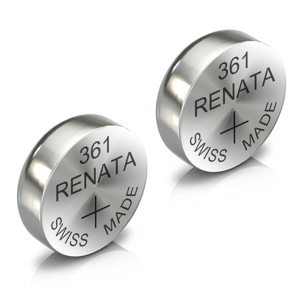 2 x Renata 361 SR721W Watch Battery Mercury Free 1.55v