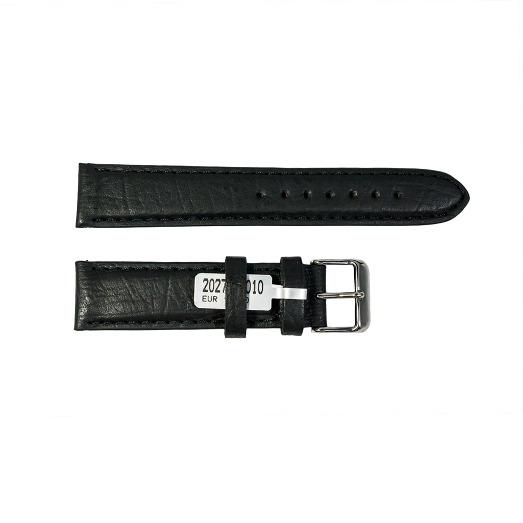 Camel Bison watch black leather strap 20mm