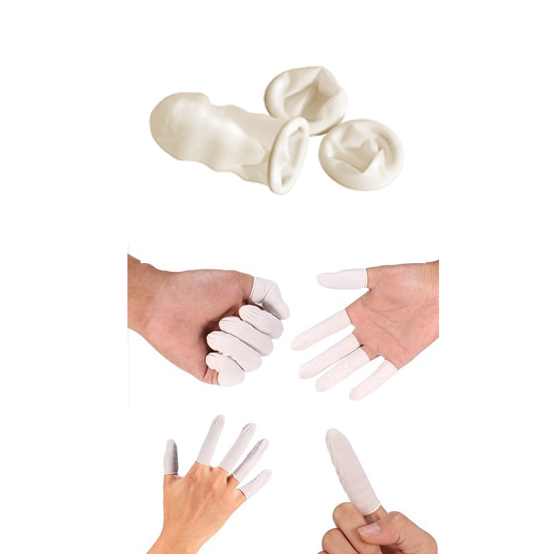 Natural latex rubber finger cots watchmaker Size XL 100 pcs