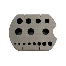 Load image into Gallery viewer, Bergeon 30205 riveting stake in steel tool with 15 holes 2.00 - 8.60 mm for watchmakers
