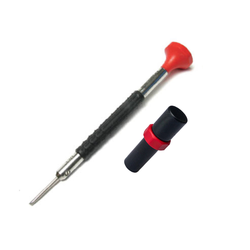 Bergeon 6899-AT-120 ergonomic red screwdriver with spare blades 1.20 mm for watchmaker's