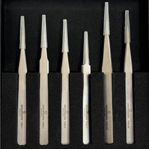 Bergeon 7026-AC6 set of 6 precision antimagnetic tweezers