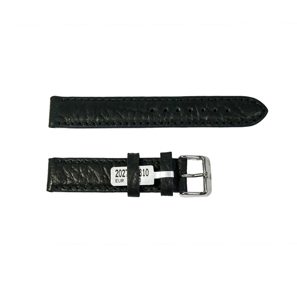 Black Camel Bison leather watch strap 18mm