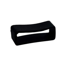 Load image into Gallery viewer, Black silicone keeper for watch strap, 22mm
