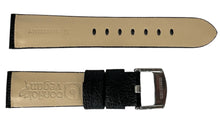 Load image into Gallery viewer, Black watch strap Vegan Apple fibres graduated 20mm
