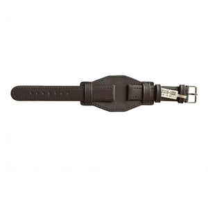 Brown Cowhide watch strap with stitch and wide underlay surface 18mm
