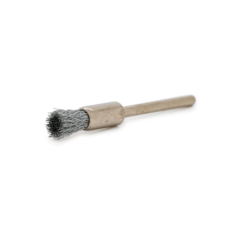 Brush, steel, Ø 5 x 8 mm, wire Ø 0,1 mm, HP shaft