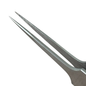 Buzzufy D15 steel non-magnetic watchmaker tweezer for hairsprings, 125mm