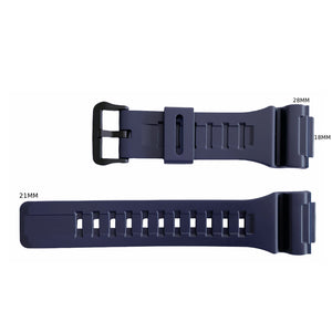 Casio 10410726 28/21/18 mm rubber blue strap for watch  AEQ-110W-2AV, AQ-S810W-2AV, W-735H-2AV