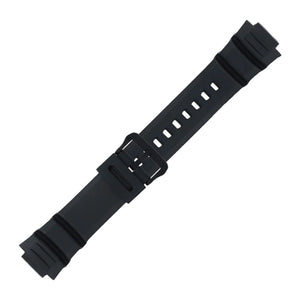 Casio plastic black watch strap 10452435 for MCW-100H, MCW-110H, W-S220, 16 mm