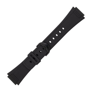 Casio plastic black watch strap 71607394 for DW-6900, DW-8700, G-6900, GW-6900, 16 mm