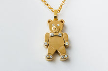 Load image into Gallery viewer, Charme Teddy Bear Pendant 14k Solid Gold with necklace jewelry for ladies
