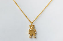 Load image into Gallery viewer, Charme Teddy Bear Pendant 14k Solid Gold with necklace jewelry for ladies
