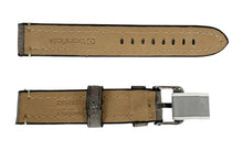 Load image into Gallery viewer, Dark grey Rodeosoft Chrono leather watch strap 18 mm
