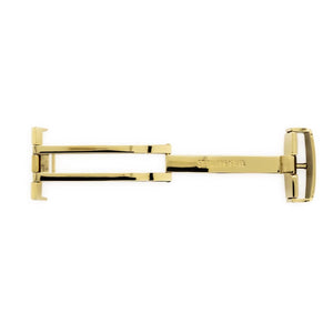 Folding clasps for watch leather straps, gold plated, 14 mm
