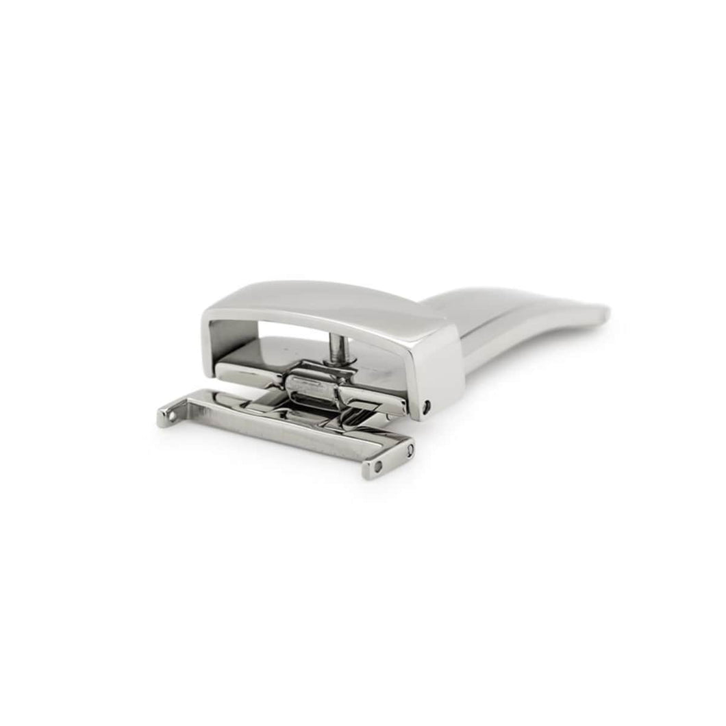 Folding clasps for watch leather straps, stainless steel, 20 mm
