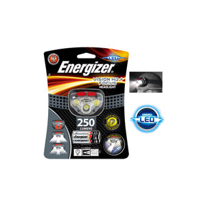 Headlight Vision Energizer HD LED + Focus Weatherproof 3 x AAA Alkaline Batteries