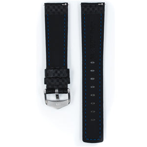 Hirsch 02592052-2-18 Carbon watch strap L 18mm