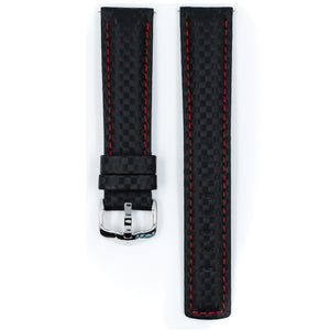 Hirsch 02592052-2-18 Carbon watch strap L 18mm