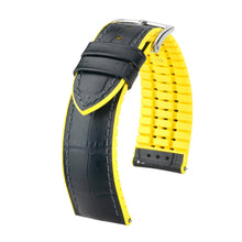 Load image into Gallery viewer, Hirsch Andy L 0927228050-2-20 alligator embossing yellow leather watch strap 20mm
