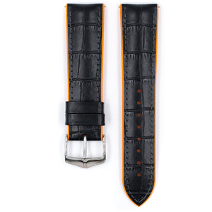 Hirsch Andy L 0927628050-2-20 alligator embossing orange leather watch strap 20mm