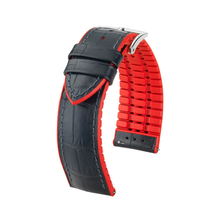 Load image into Gallery viewer, Hirsch Andy L red alligator embossed leather strap for watch 18mm 0922028050-18
