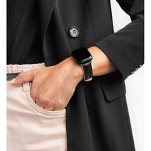 Load image into Gallery viewer, Hirsch Andy M black with pink calf leather watch strap
