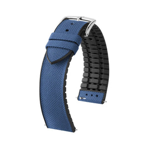 Hirsch Arne L blue watch strap 18-20 mm