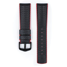 Load image into Gallery viewer, Hirsch Ayrton L black and red calf leather watch strap 20 mm 0912092050-5-20
