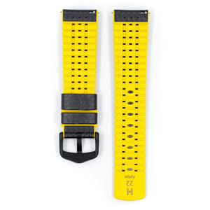 Hirsch Ayrton L black and yellow calf leather watch strap 20 mm 0917292050-5-20