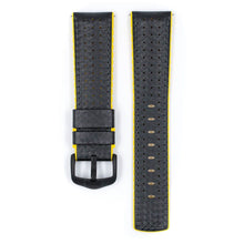 Load image into Gallery viewer, Hirsch Ayrton L black and yellow calf leather watch strap 20 mm 0917292050-5-20
