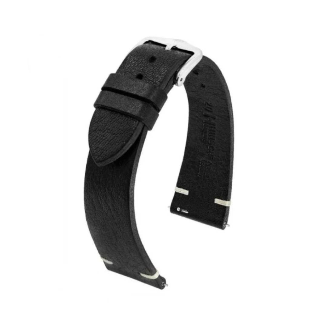 Hirsch Bagnore L 05502050-2-19 black watch strap 19 mm