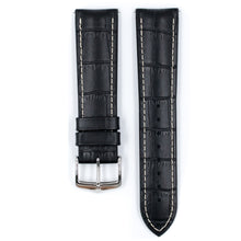 Load image into Gallery viewer, Hirsch George L 0925128050-2-22 black leather watch calfskin strap 22mm
