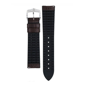 Hirsch George L dark brown calf leather strap for watch 22 mm 0925128010-2-22