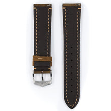 Load image into Gallery viewer, Hirsch Heritage L 05033070-2-22 brown leather watch strap 22 mm
