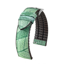 Load image into Gallery viewer, Hirsch Leaf green strap for watch 18 mm 0921046140-2-18
