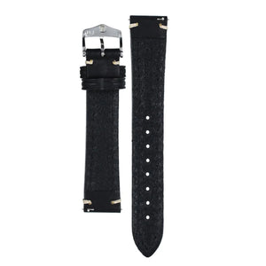 Hirsch Liberty Artisan L black calf leather watch strap 18 mm 10900250-2-18